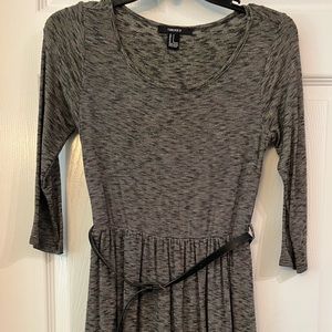 Forever 21 asymmetrical knit dress with belt